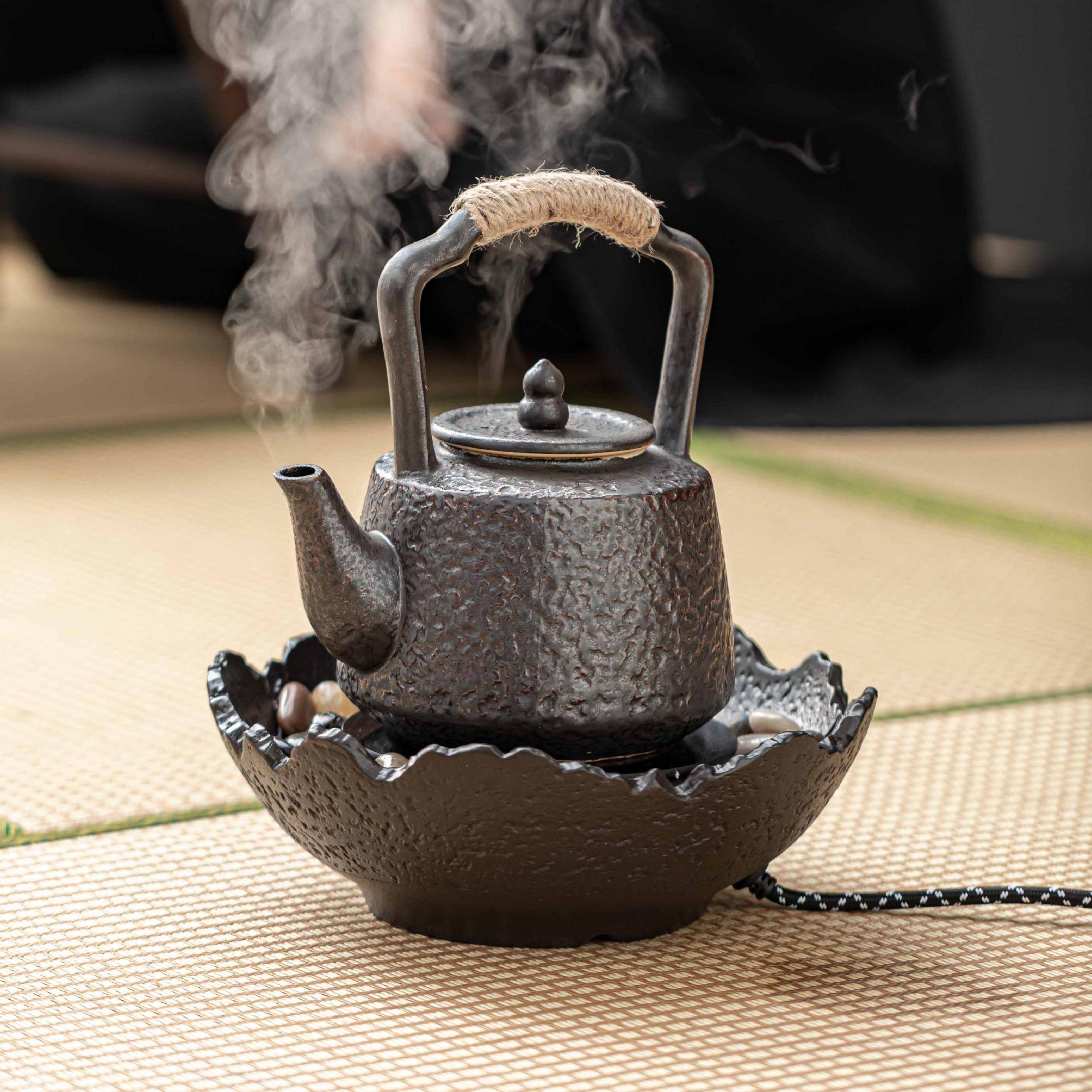 围炉煮茶电陶炉家用室内全套玻璃茶壶蒸煮烧水壶茶炉煮茶器泡茶壶