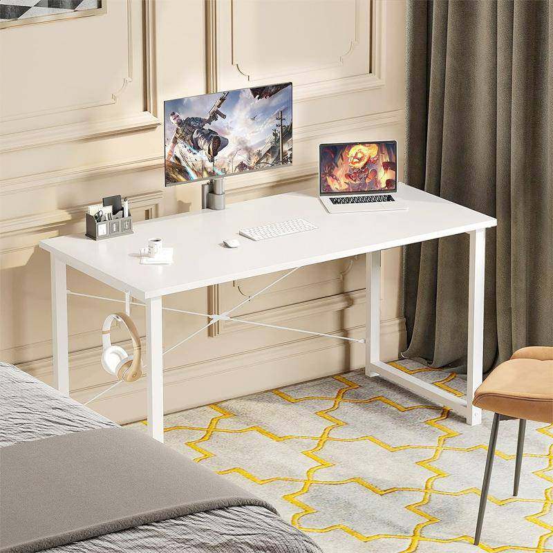 欧美拼装办铁公桌室钢木艺电脑桌卧黑写字台书桌简92199约办公桌