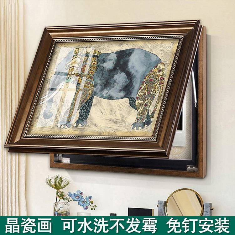 电表箱装饰画式欧配电可遮推拉挡美箱式挂画弱电源箱BQDB-009电闸