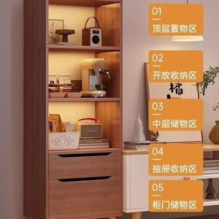 简易书HXI架置物架靠墙柜家用书分层子客落地厅置物柜收柜纳柜储