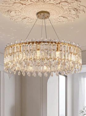 轻奢水晶形吊别墅客餐厅厅客厅灯酒店婚灯宴厅LE圆8117D吊灯