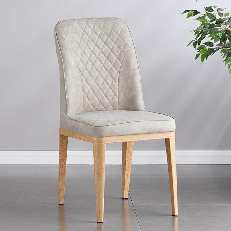 靠背餐椅子皮革奢椅酒店饭店单桌椅餐厅UHJ美式家用欧式软包轻椅