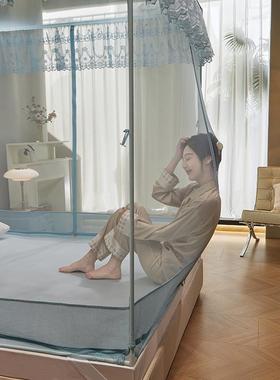 冰床羽款225XBU新蕾丝T形三开门坐式0蚊帐