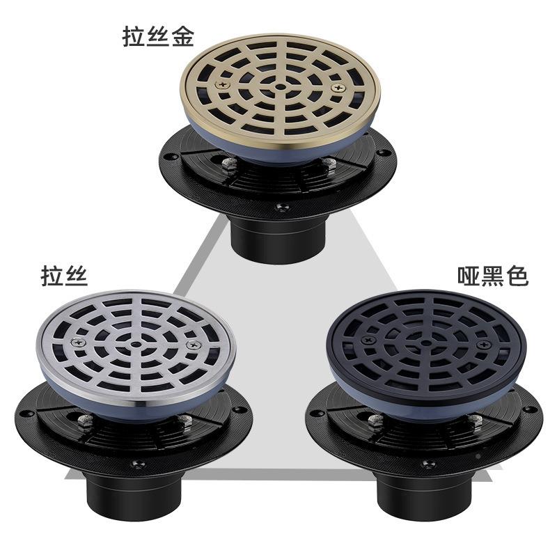 304不锈VQI钢漏口美式4in带地法兰防臭厂下工水出器