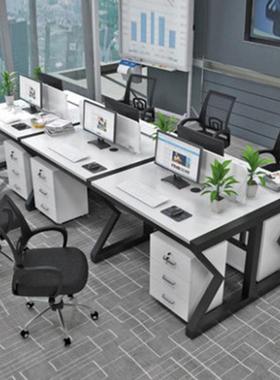 卡位电脑组合屏职员风ORL办公桌四人位2/4/6桌人位简约员工办公家