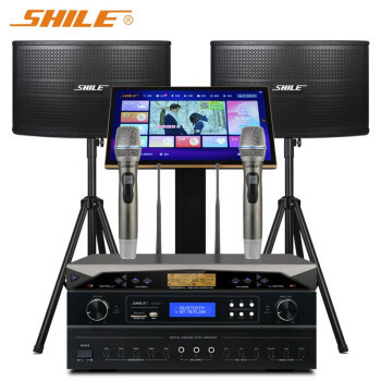 狮乐(SHILE) OK555C+KTV04+SH11+K8 专业家用K歌音箱设备套装