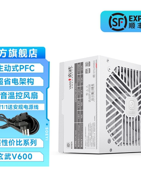 硕一 玄武V600台式机电脑主动式PFC主机箱ATX电源500W 400W  300W