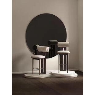 吧台椅北欧餐椅靠背椅酒吧前台吧台凳岛台实木多色可选餐厅吧台椅