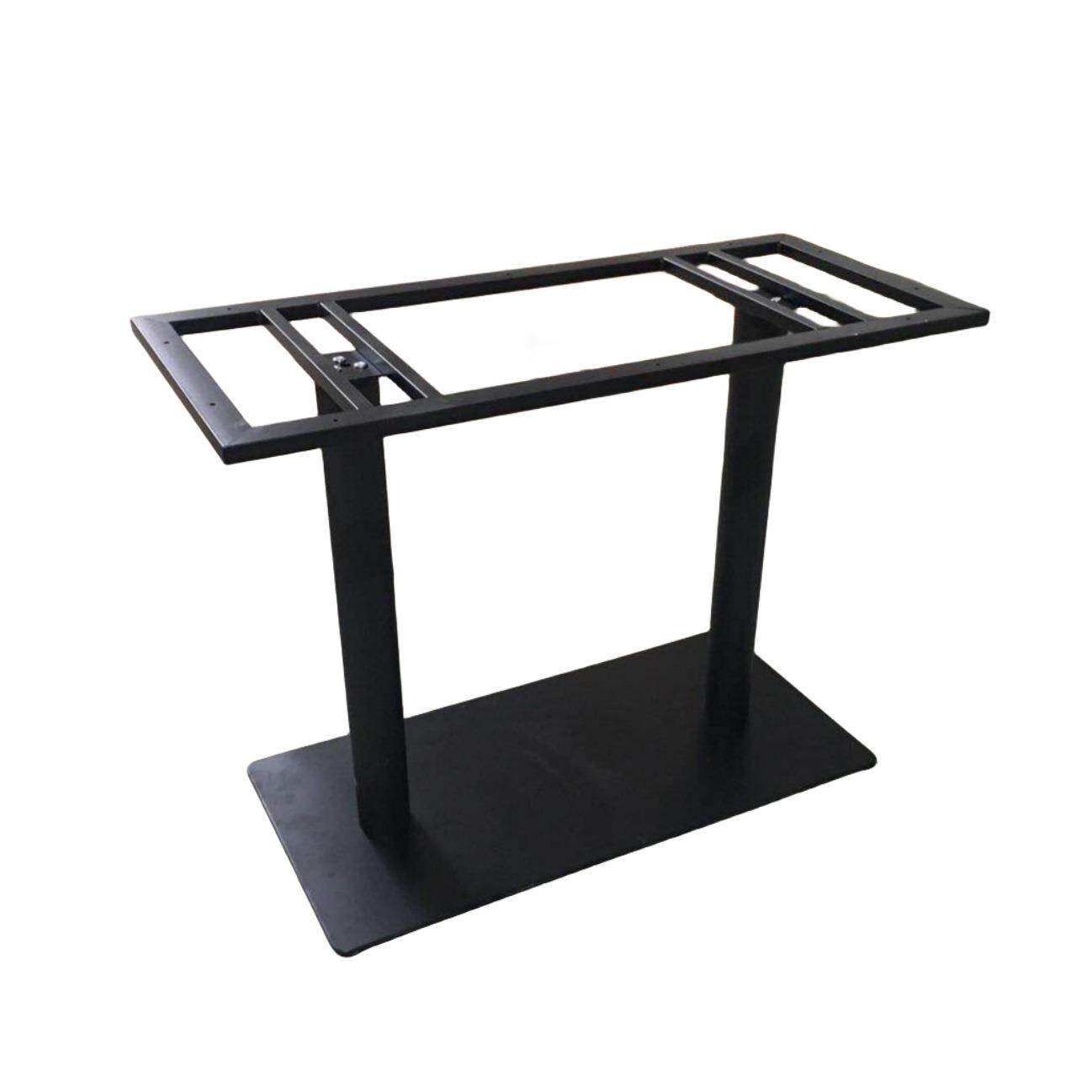 快餐桌脚台脚铸铁底盘加宽桌架长桌底座破损补寄大理石餐桌架