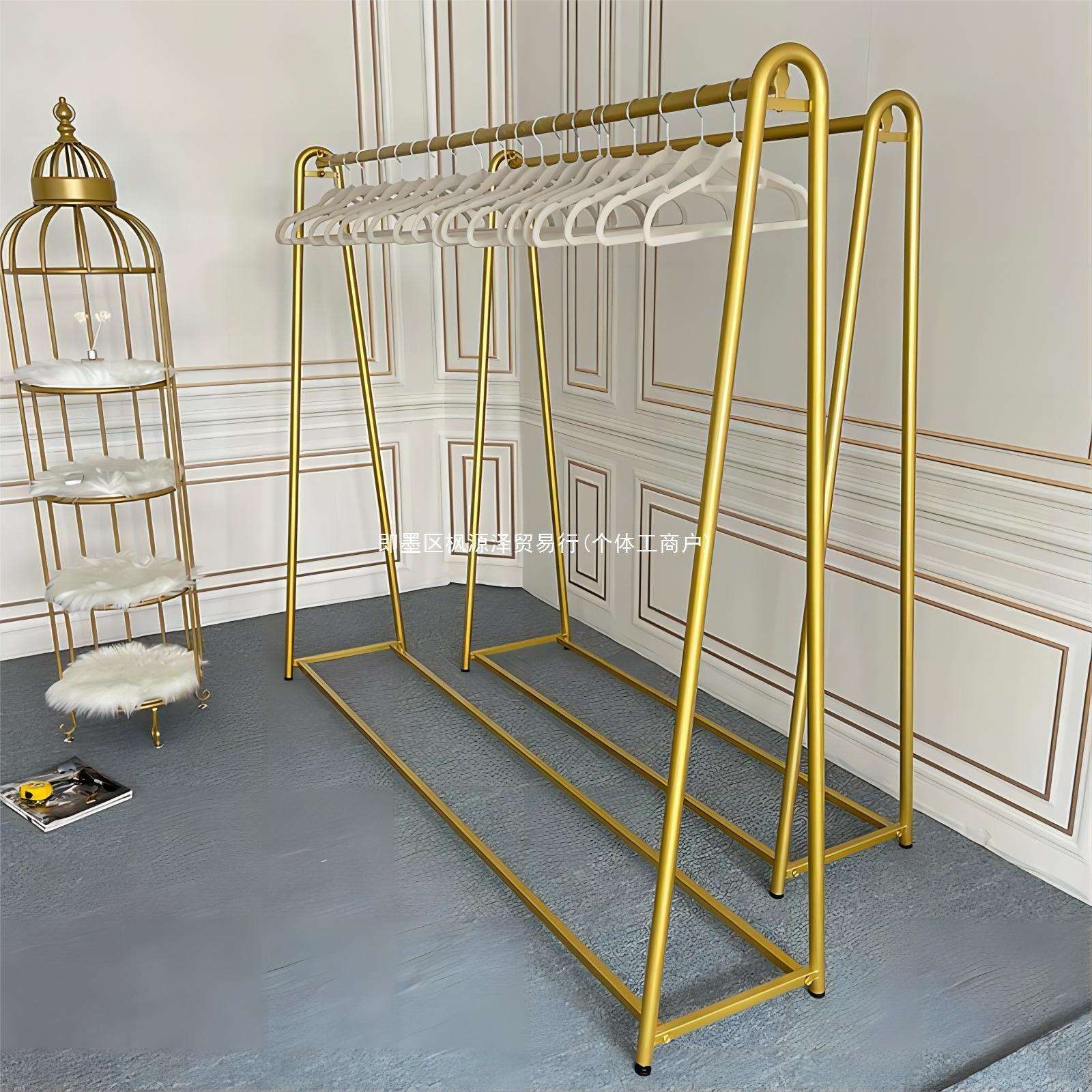 简易晾衣架落地卧室挂衣架阳台晒衣服架室内家用晾衣杆架子凉衣架