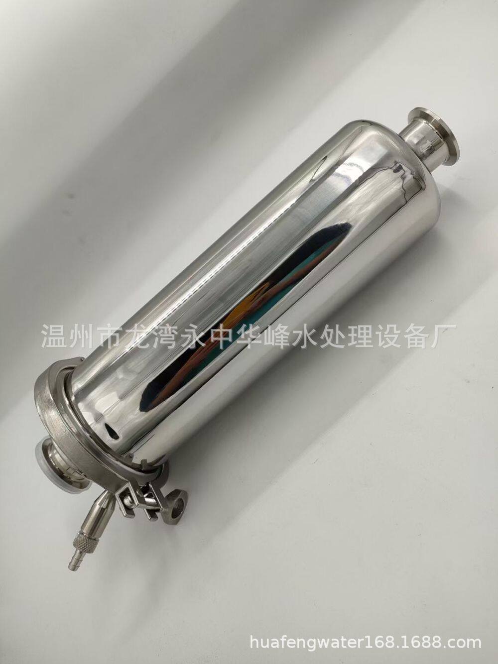 不锈钢快装管道过滤器304卫生级卡箍式快接直通过滤桶100目滤网
