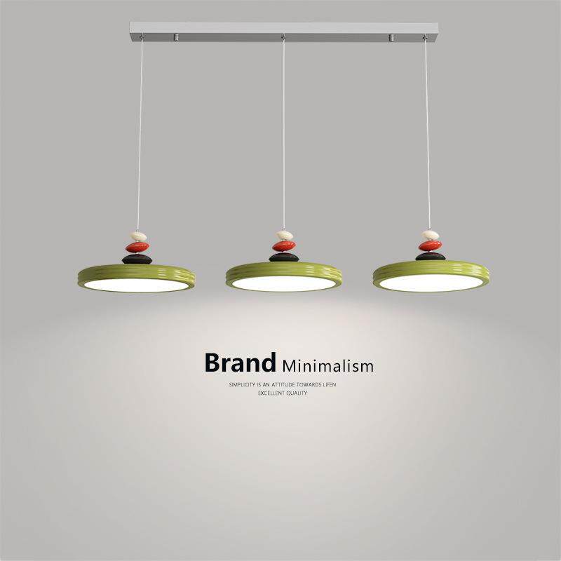 飞碟餐厅吊灯复古诧寂风三头餐桌饭厅吧台岛台灯现代简约中山灯具