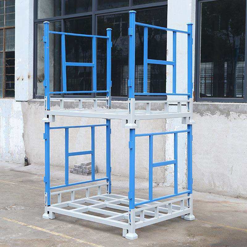 折叠式仓储货架堆垛架重型物料仓储笼插管式巧固架折叠置物架托盘