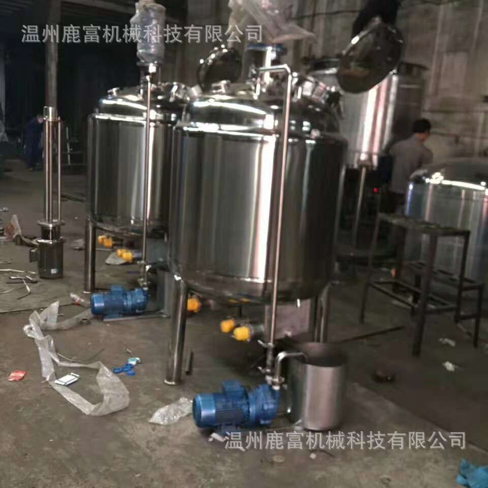 鹿富供应不锈钢电加热立式搅拌罐500L搅拌配料桶液体搅拌罐搅拌罐