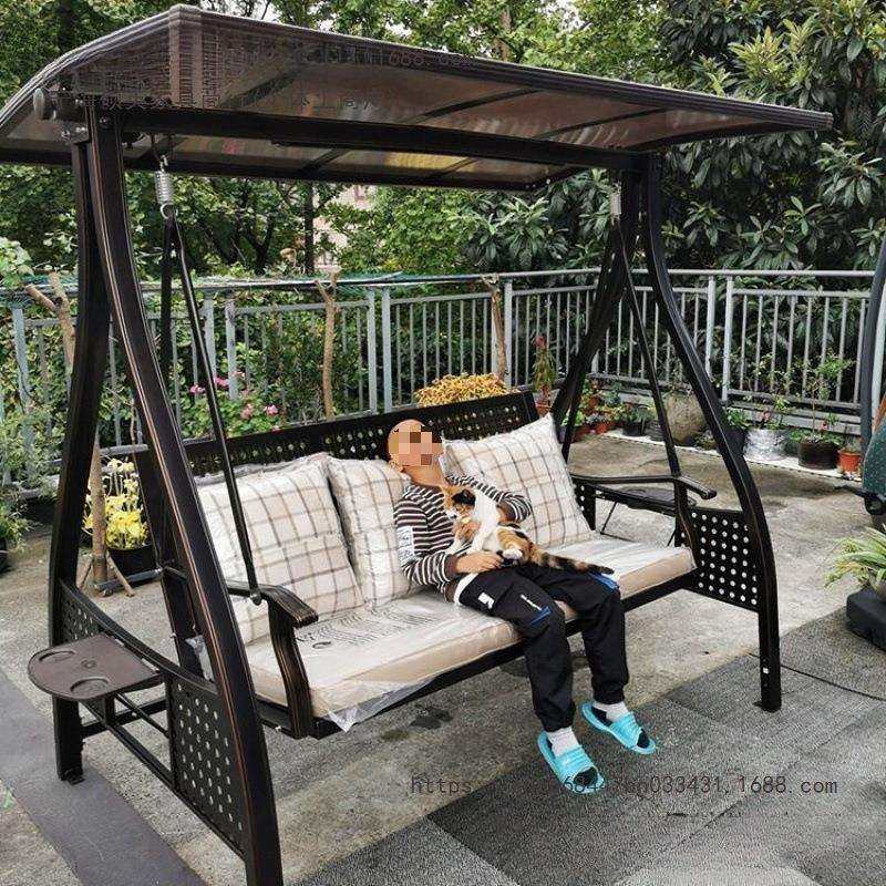 吊椅秋千户外庭院家用双人摇椅室内儿童室外阳台吊篮椅铁艺荡秋
