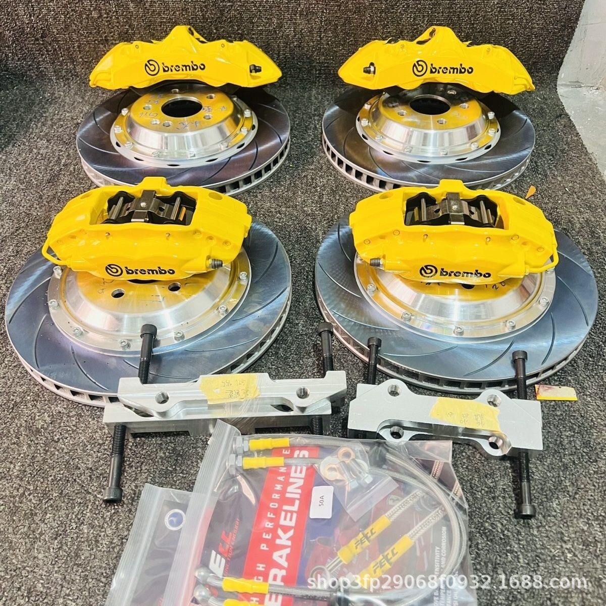 布雷博BremboGT6GT4鲍鱼卡钳刹车18活塞轮毂升级套装改装原厂