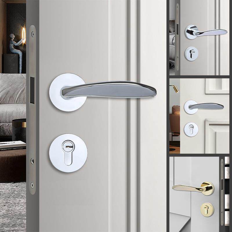 执手锁现代简约门锁机械门锁室内分体简约执手锁具木门静音房门锁