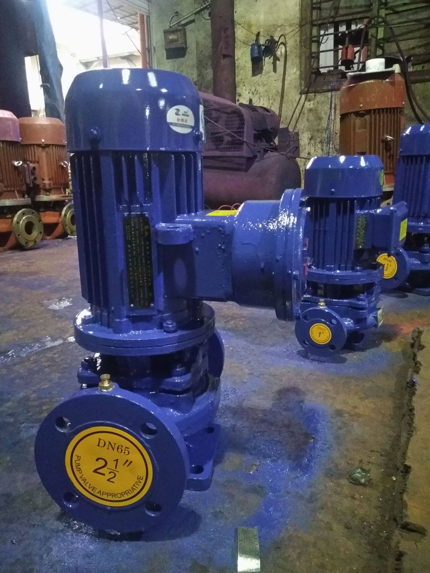 A沂洺ISGB65-315立式防爆管道离心泵增压泵化工泵清水泵灌溉泵