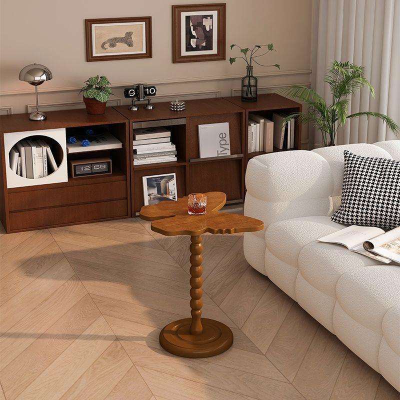 复古实木茶几迷你沙发客厅几边床头阳台家用小桌子圆桌置物架角几