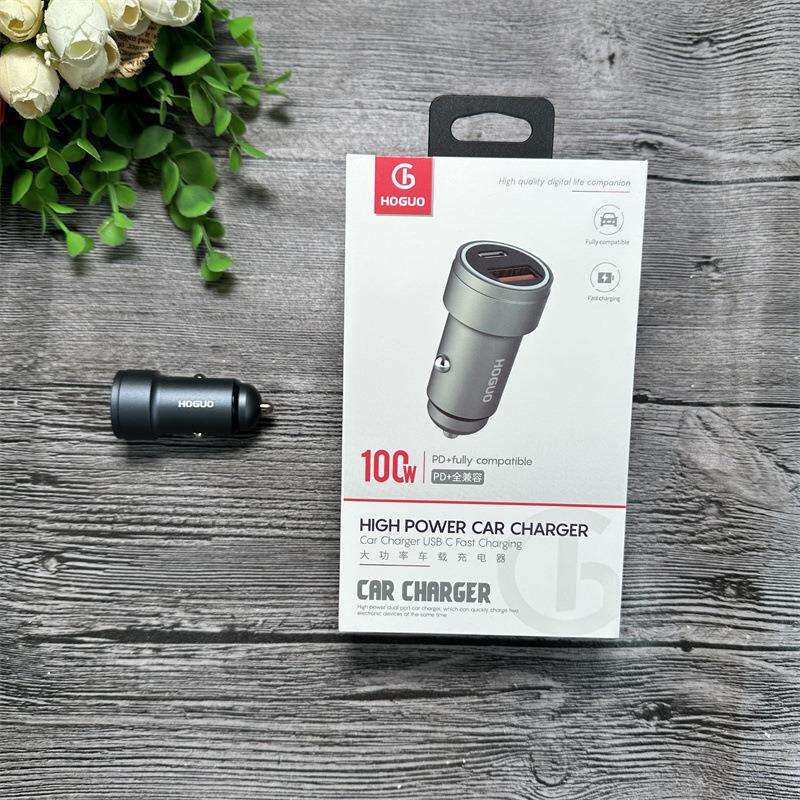 红果GA13s车充100W全兼容PD20W+100W双口车充