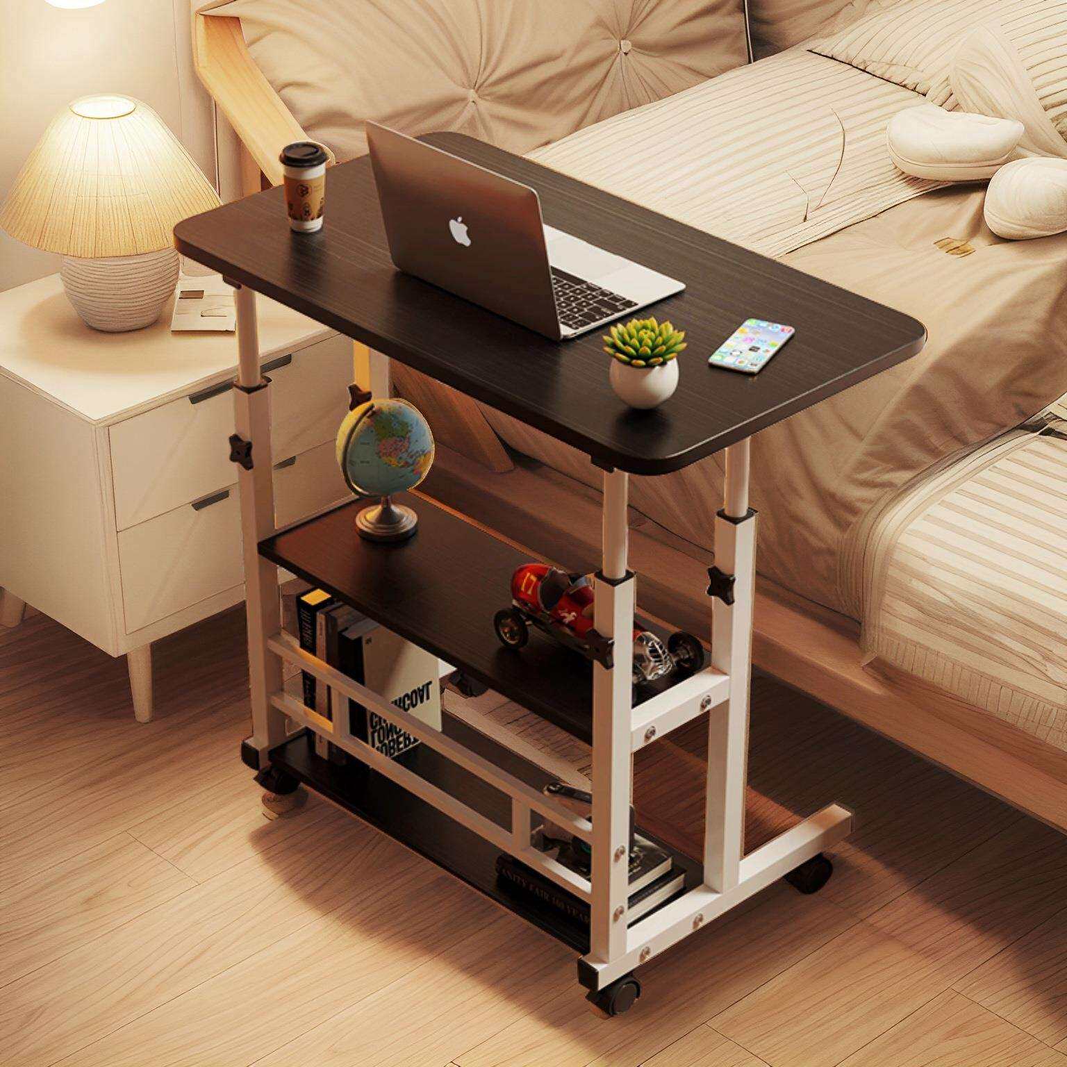 宿舍床边桌子可移动升降简易小型电脑桌卧室家用学习桌懒人书桌