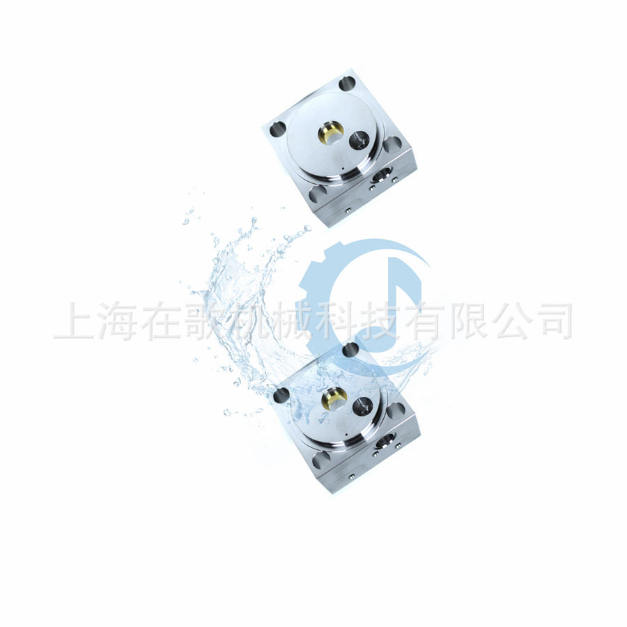 FLOW,60K左油缸端盖130008水刀油缸端盖007303-2方端盖水射流方块