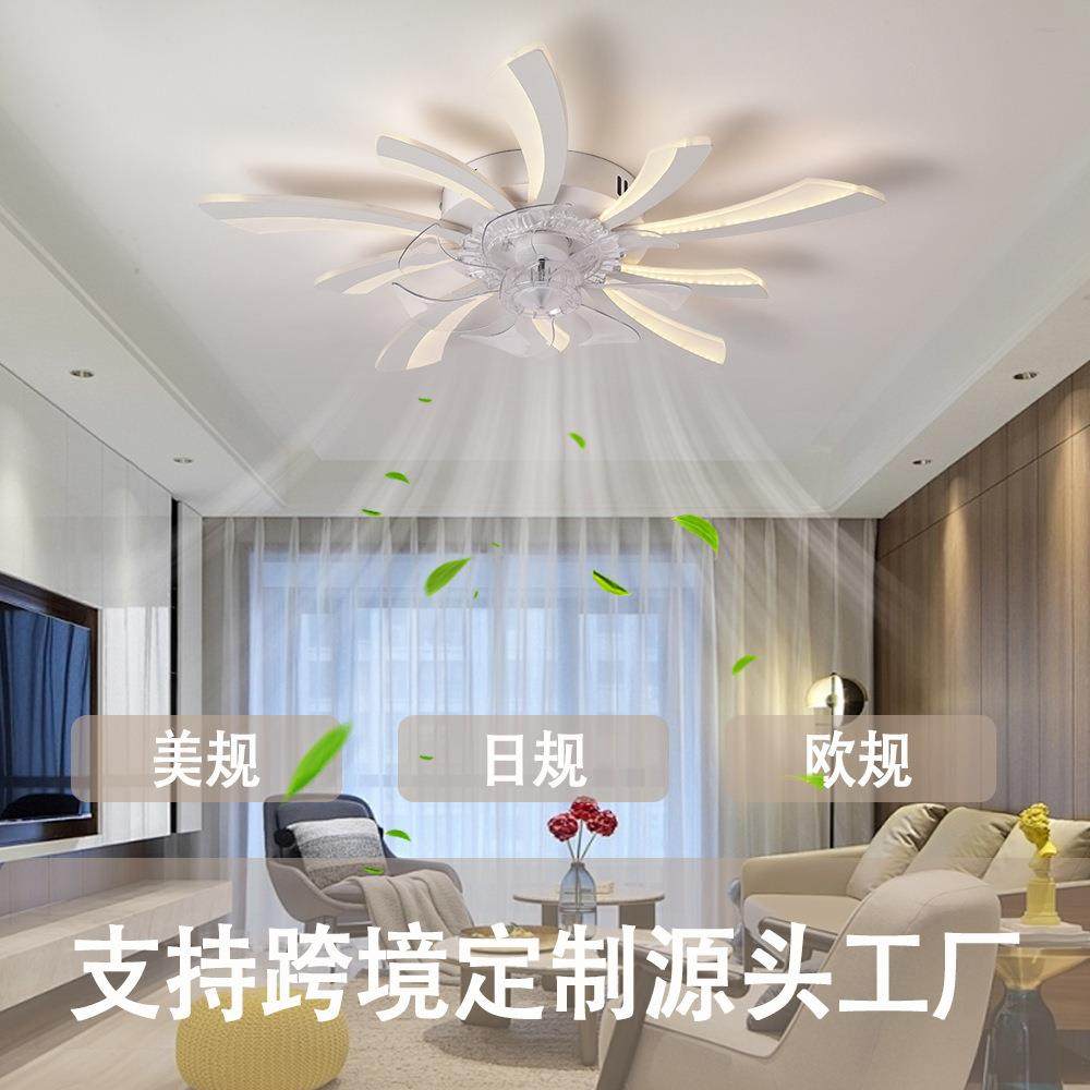 吸顶风扇灯卧室客厅餐厅现代简约灯具2025新款超薄电扇灯一体led