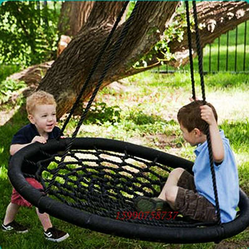 户外大型公园儿童秋千盘不锈钢海缆绳动物熊猫玩具吊盘秋千配件