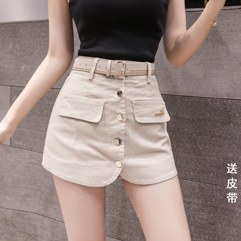 短裙裤女夏2022n新款裤裙牛仔半身裙前裙后短裤群A字包臀裙裤衩裙