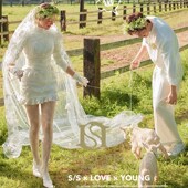 I森系主题摄影短款 小清新田园旅拍蕾丝欧式 高领婚纱 春季 影楼新款