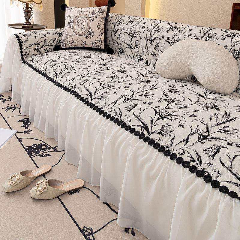 法式奶油风沙发盖布2026年新款高级感沙发巾四季通用套罩盖毯