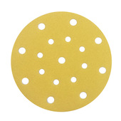 148mm黄砂 6寸17孔大美汽车干磨砂纸 植绒圆形盘砂 打磨沙纸