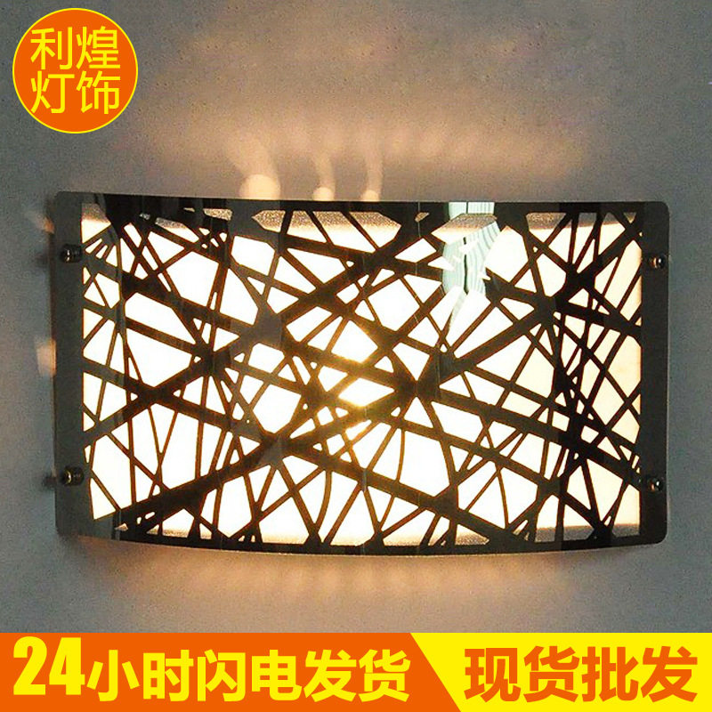 厂家直销 简约不锈钢室内床头壁灯 新款酒店led过道壁灯鸟巢壁灯