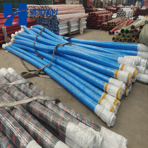 铁建湿喷机橡胶钢丝软管 DN80*6米耐磨软管 聚氨酯喷浆头