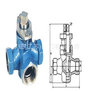 三通内螺纹铜芯旋塞阀X14T 1.0_铸铁旋塞阀_内螺纹三通旋塞阀
