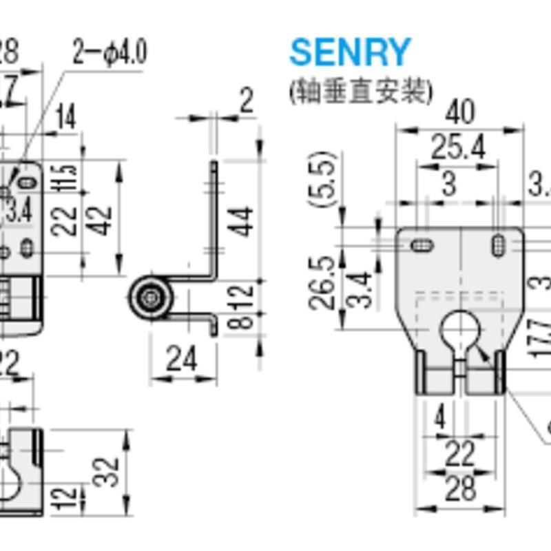 速发传感器安装用钣金支架SERT SERY轴平行安装 垂直安装