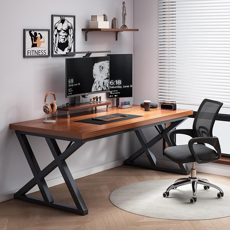 速发电脑桌家用桌式办公桌双人卧桌台子电竞室加厚学习写字书桌工