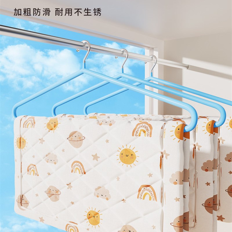 速发大号加粗大衣架家用晒被子床单专用衣架台晒棉被子浴巾神器