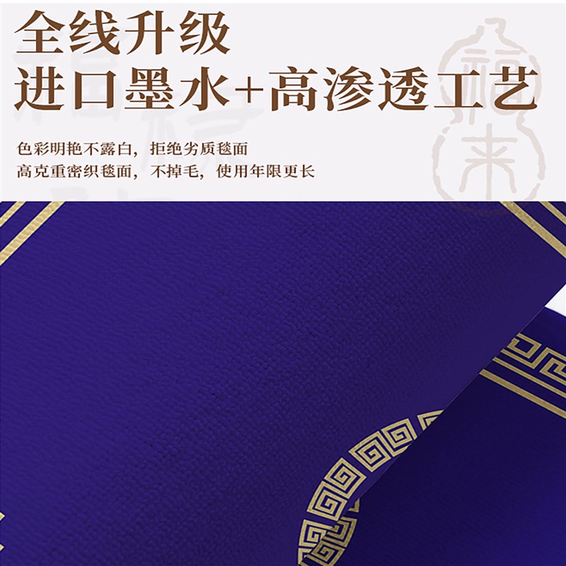 速发入户门地垫比利时绒中式家用蓝色地毯进门玄关防滑脚垫子可裁
