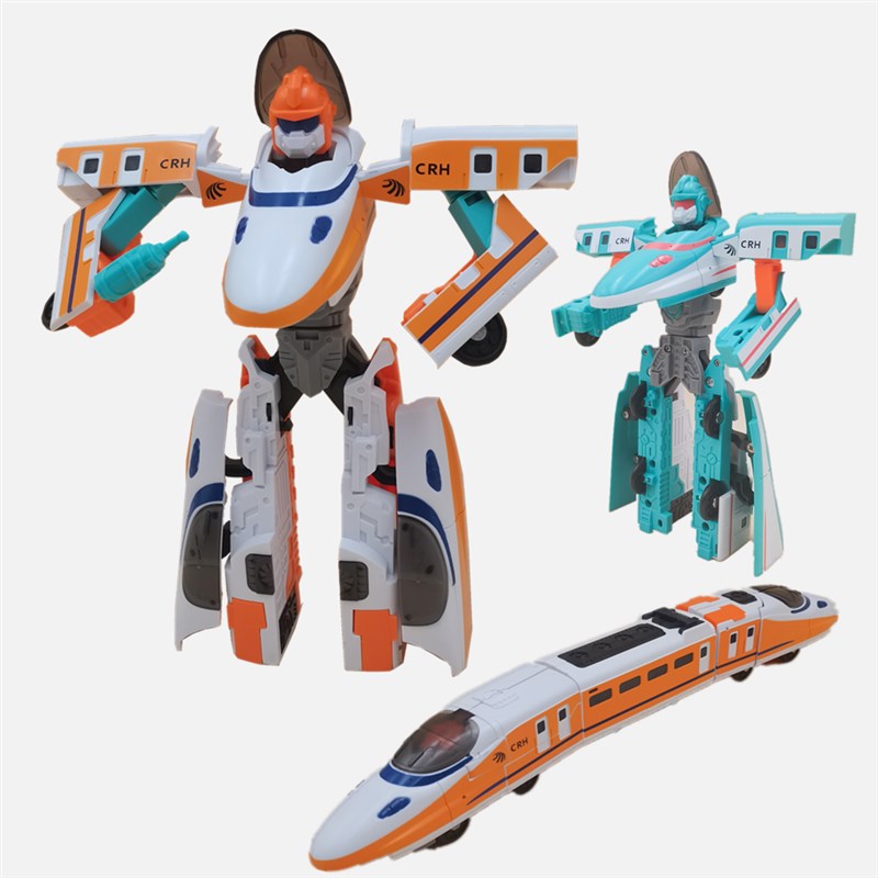 速发男孩儿童火车列车合体变形玩变车 CRH具动具形动车玩手模型