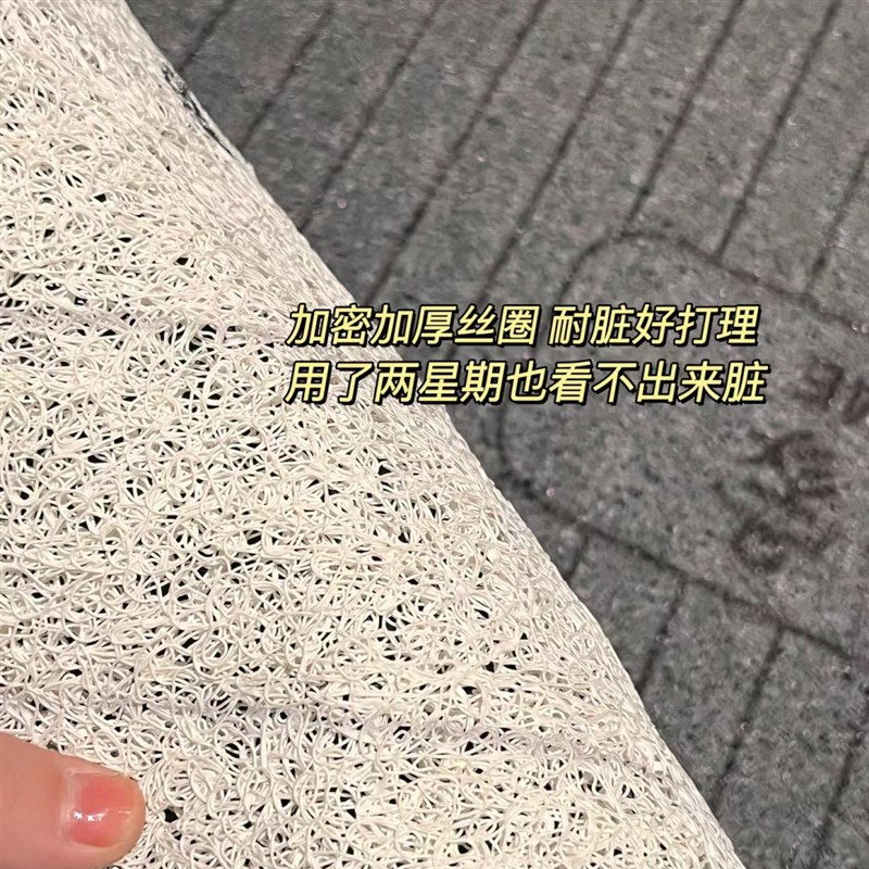 速发简约轻奢门圈地垫大门门地毯玄关入户口脚垫子可裁剪丝垫进门