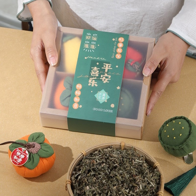 速发端午节香包香囊柿柿材料包艾柿如意空袋子草礼品布袋