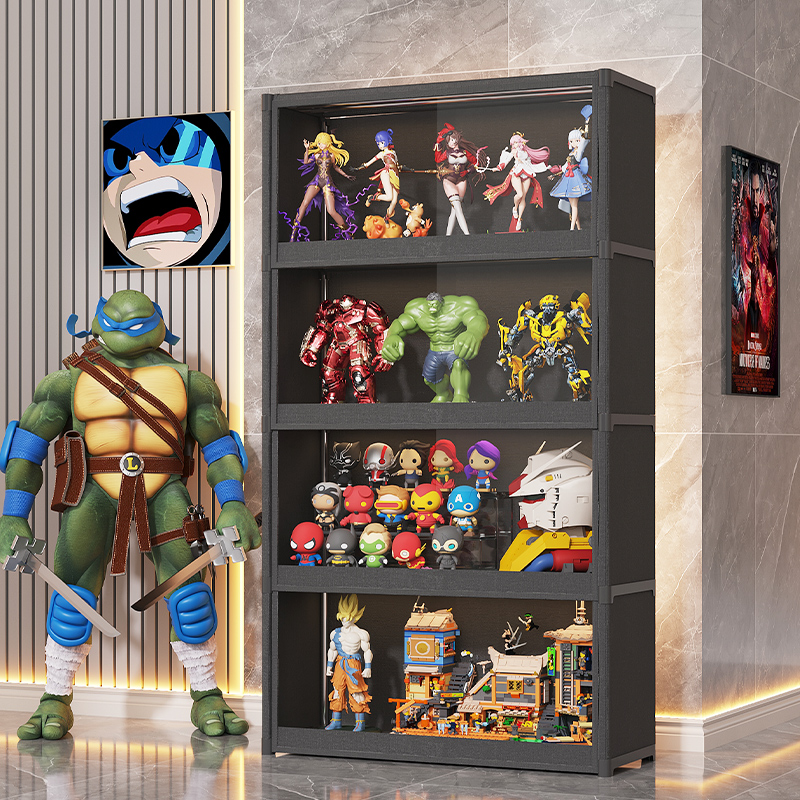 速发展示柜架木纳明收透盒家用玩具收纳模型摆件防尘陈列积子