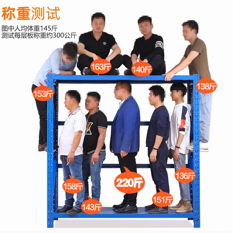 速发宁波货架五层多层家用台地下室角钢货架快递货架超市展示组合