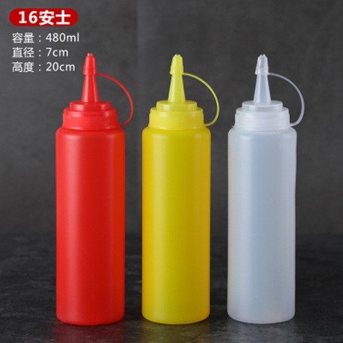 速发瓶瓶店醋蕃茄酱料塑奶茶挤号油壶色拉尖嘴酱小压酱油瓶糖浆挤