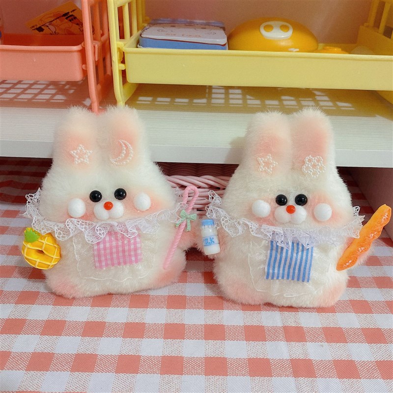 速发新品手作毛绒饮食兔崽扣JK挂件可机爪爱玩礼生饰品偶物