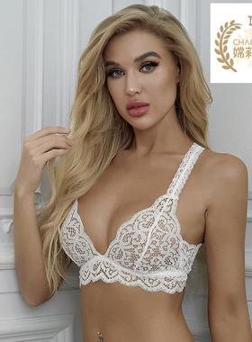 直销新款美背单内衣bre 白色蕾丝袋装现货性感青年女性现货模杯文