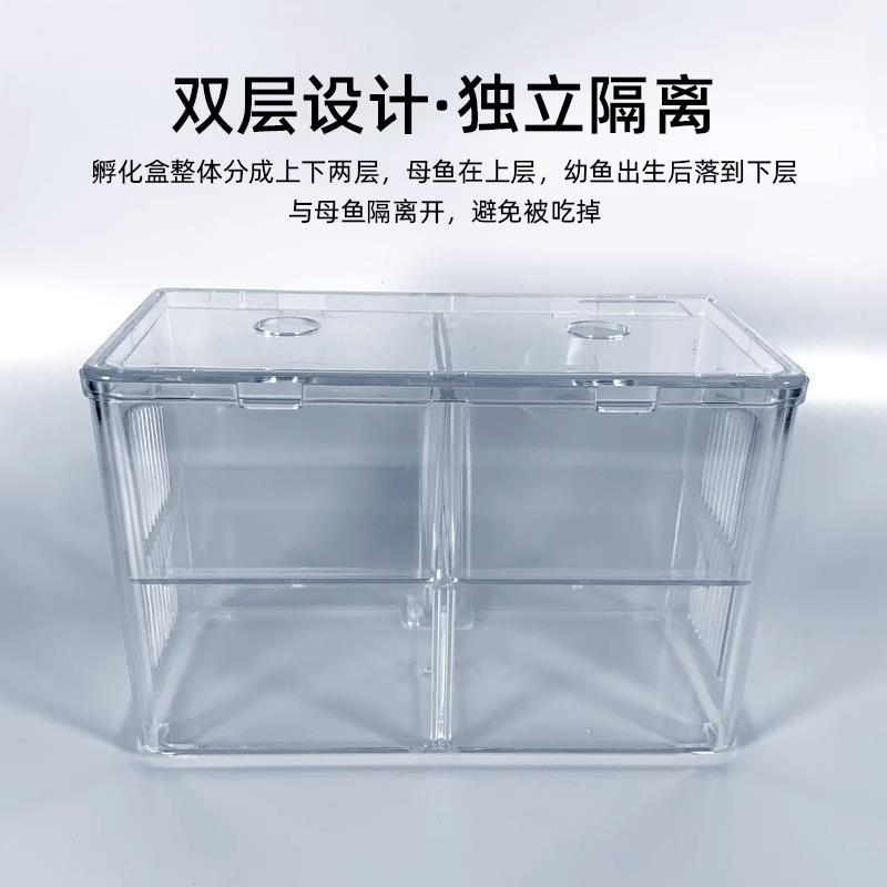 直销新款鱼缸隔离盒孔雀鱼热带鱼小鱼繁殖盒缸内非亚克力孵化盒产