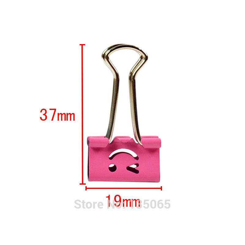 直销新款可爱卡通创意微笑镂空金属长尾夹/票夹 燕尾夹/资料夹 小