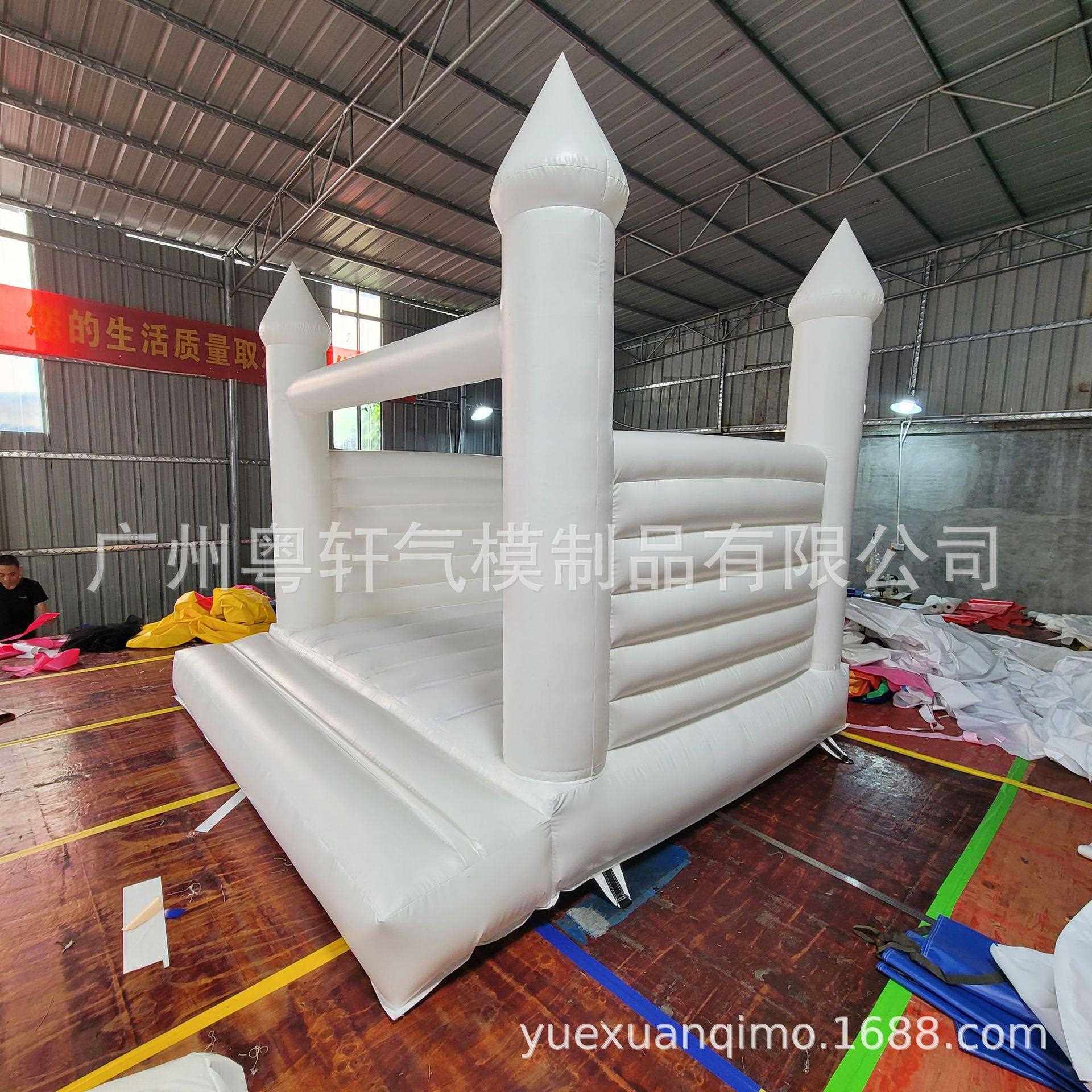 新款直销白色充气儿童蹦蹦床婚礼城堡生日派对求婚摄影道具欧美式